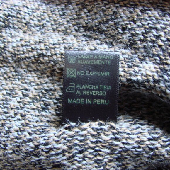 Kactus Artesanias Alpaca Hoodie Sweater Peru Aztec Fringe Soft Pullover Medium - Picture 5 of 15